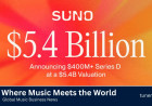 Suno Secures Over $400 Million in Fresh Funding, Reaches $5.4 Billion Valuation